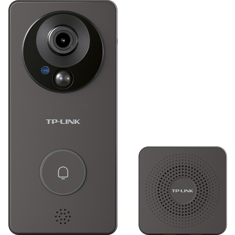 PLUS会员: TP-LINK 可视门铃监控 2.5K分辨率 智能猫眼门口摄像头 无线wifi远程对