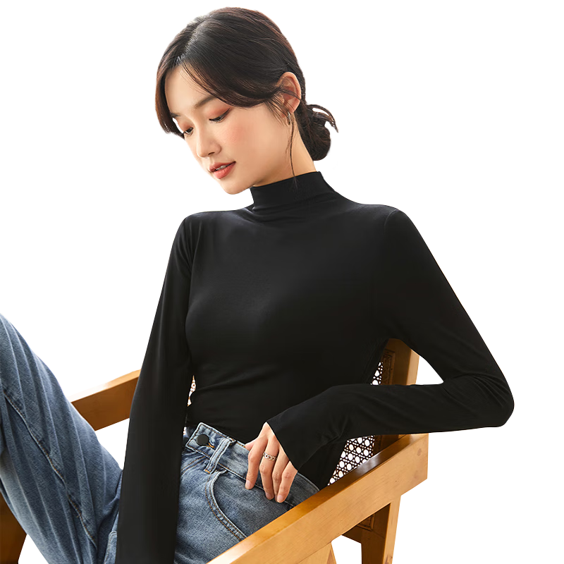 Plus会员:俞兆林 女士半高领打底衫 多色可选（需买2件） 23.9元包邮（合11.95