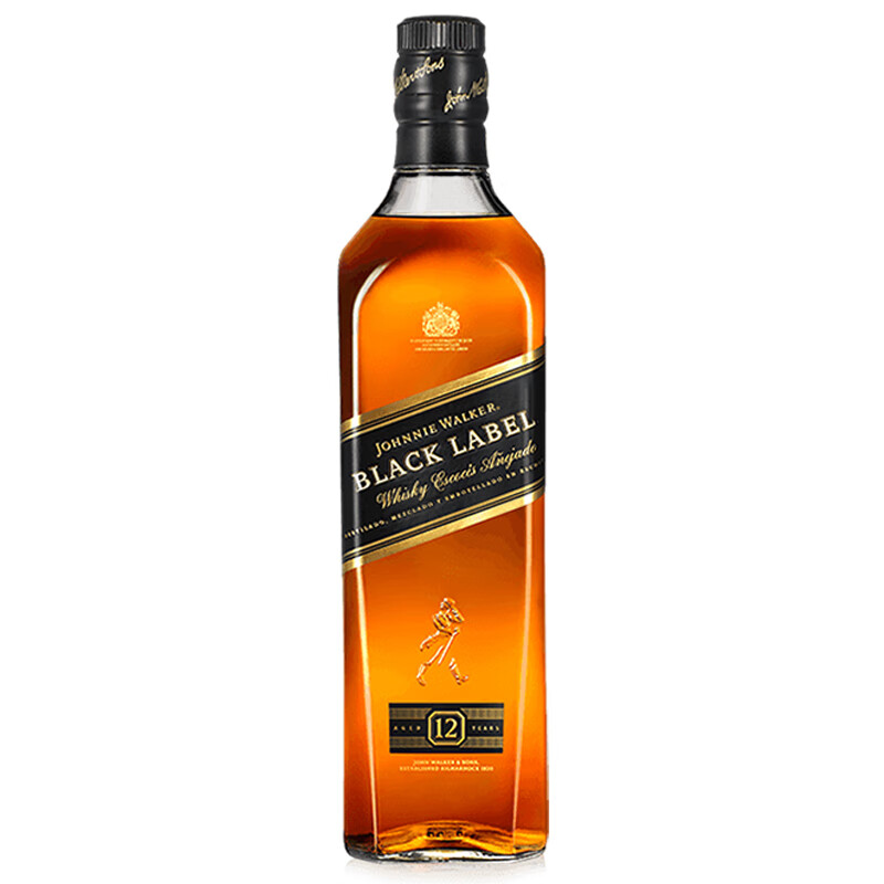 JOHNNIE WALKER 尊尼获加 12年 黑牌 调和 苏格兰威士忌 40%vol 750ml 火焰版 142.41元