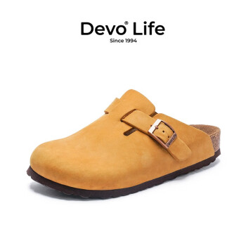 Devo 的沃 Life的沃软木鞋 休闲时尚舒适百搭包头鞋 鞋子女夏季新款拖鞋3624 