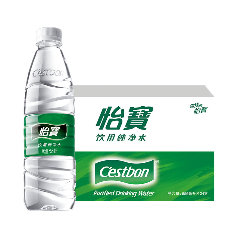 C'estbon 怡宝 饮用水纯净水非矿泉水555ml*24瓶/箱整箱装 29.45元