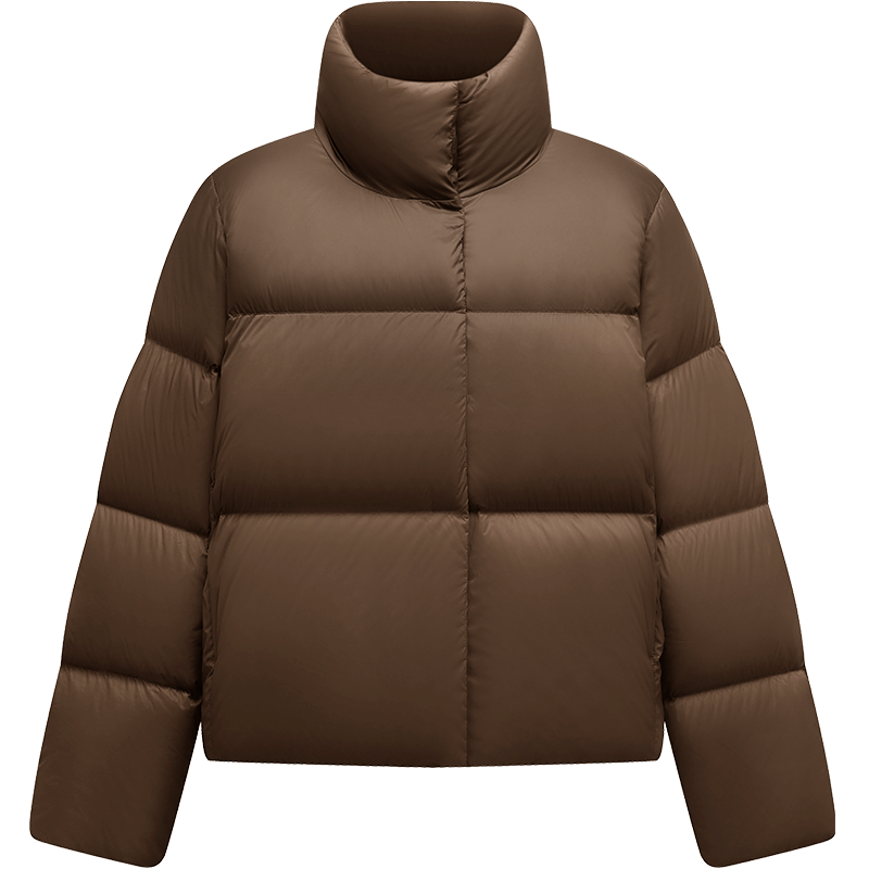 坦薄尔美拉德鹅绒短款羽绒服女保暖加厚外套TW236362 389元包邮