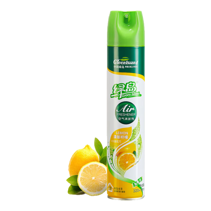 需首单、PLUS会员：绿岛（Green island）空气清新剂柠檬 去除异臭喷雾氛 5.06元