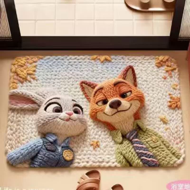 1 疯狂动物城 硅藻泥地垫 40cm*60cm 卡通仿编织 朱迪尼克 9.84元（需用券）