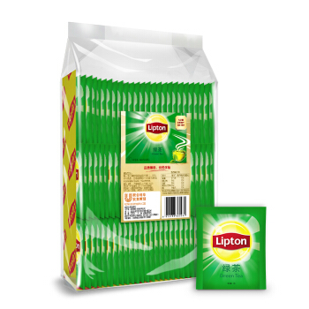 Lipton 立顿 茶叶2023年绿茶安徽黄山 袋泡茶包纸塑独立包装2g*80包 34.9元（需