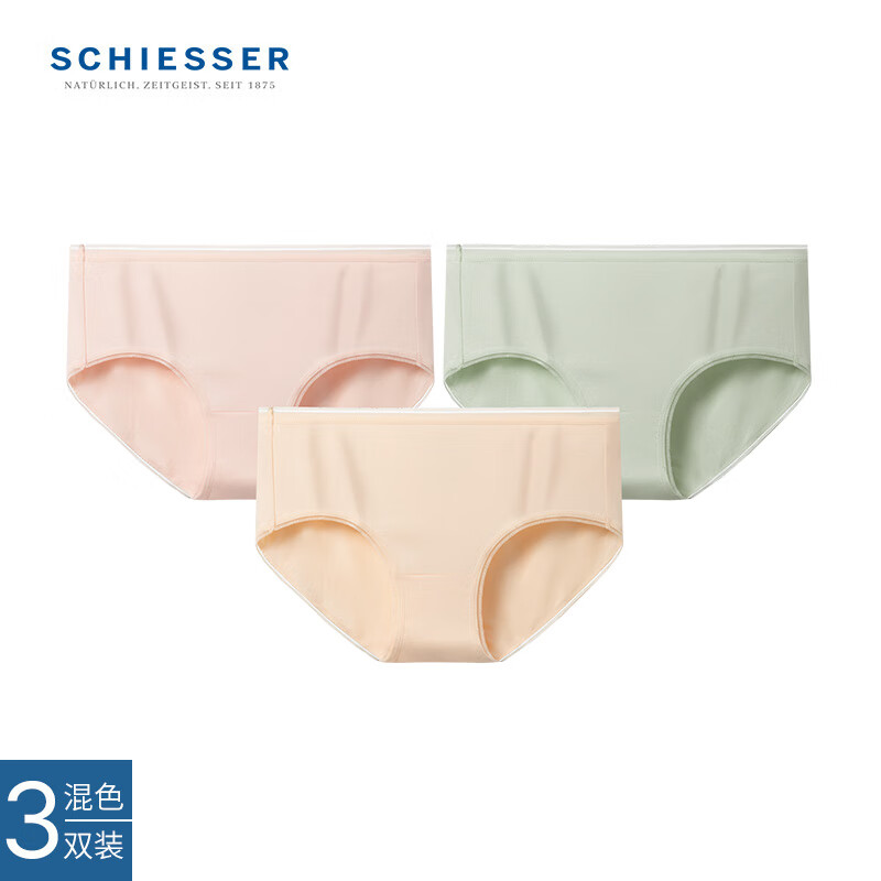 舒雅（SCHIESSER）女内裤 肤色+粉色+绿色 3条 M 49元（需领券）