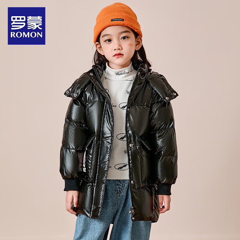 罗蒙 女童90%白鸭绒极寒高充绒羽绒服 99.9元