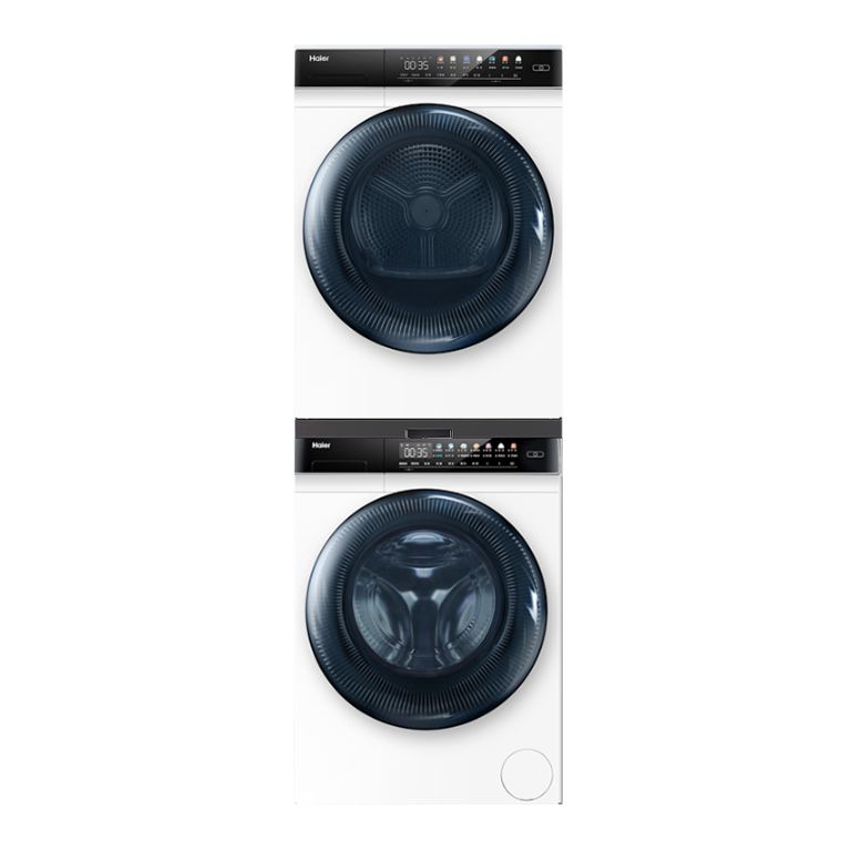 Haier 海尔 晶彩系列 EG100MATE7WU1+EHG100FMATE7WU1 热泵式洗烘套装 白色 5258元（需