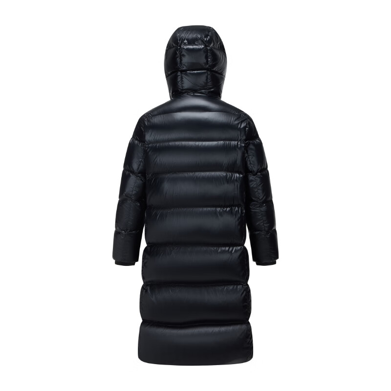 波司登 冬季泡芙羽绒服鹅绒男女同款装长款新国标90绒外套 曜金黑-亮光8613 