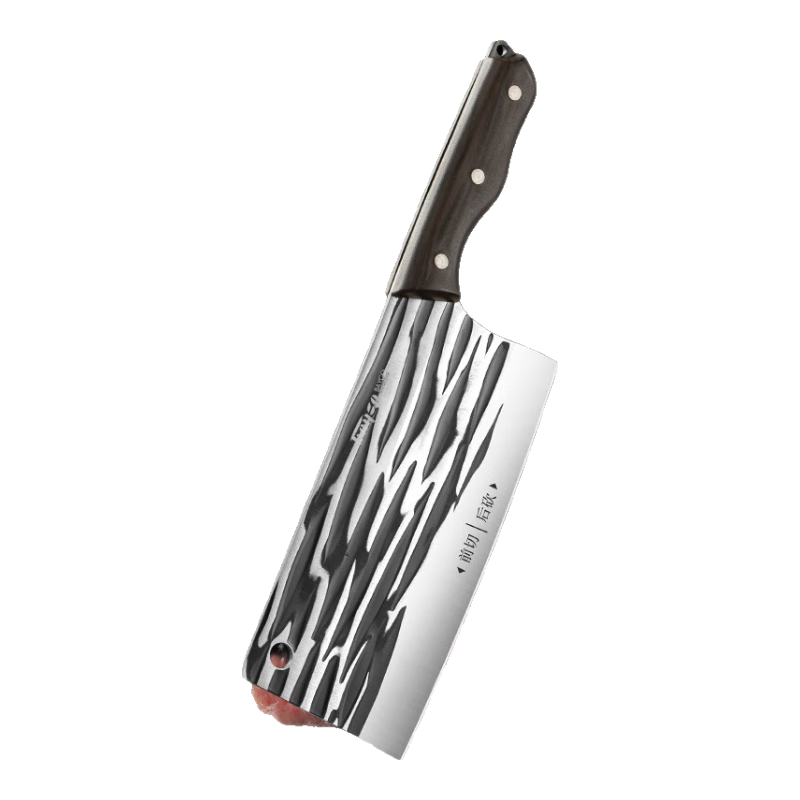 拜格 前切后斩菜刀家用锻打厨师切片刀切肉砍骨刀具刀 BD3199 斩切两用刀 21.