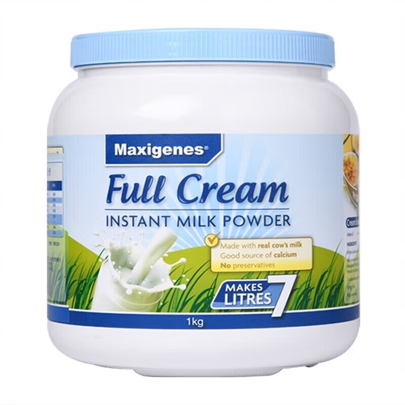 茗仟 Maxigenes 美可卓 全脂高钙奶粉 1kg 59.9元（需用券）