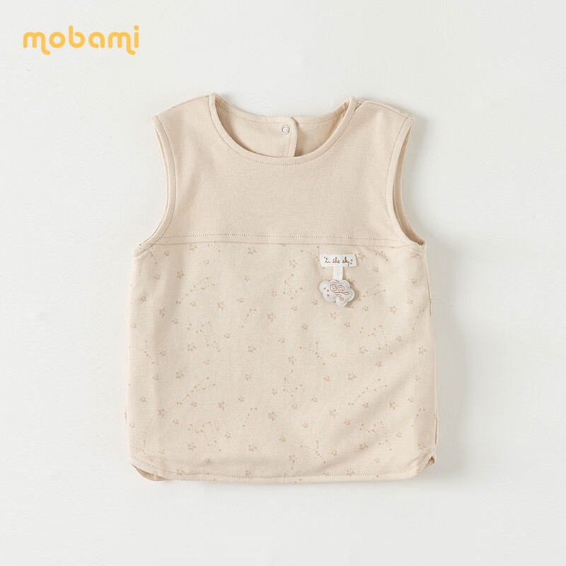 mobami 摩芭米 婴儿拼接罩衣纯棉围兜口水巾围兜防吐奶可爱护肚无味新生儿 