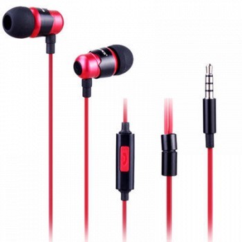 爱易思 EM13丽音系列 线控入耳式音乐耳机（红色）