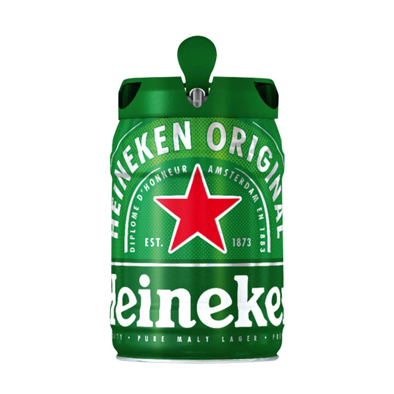 Heineken/喜力 铁金刚黄啤 桶装啤酒 5L 1桶 97元