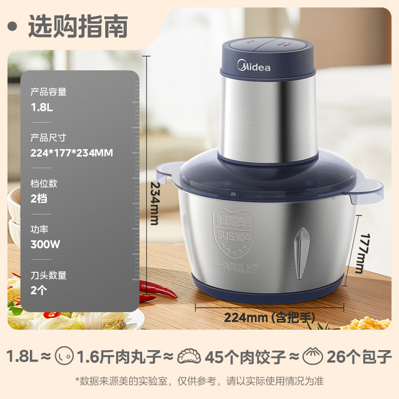 Midea 美的 MJ-JC14B 绞肉机家用 78.85元（需用券）