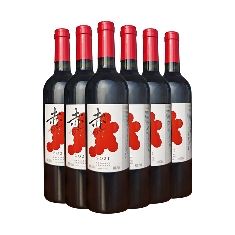 京东京造 优选级赤·红酒干红葡萄酒750ml*6 金奖红酒金榜 热门送礼 整箱装