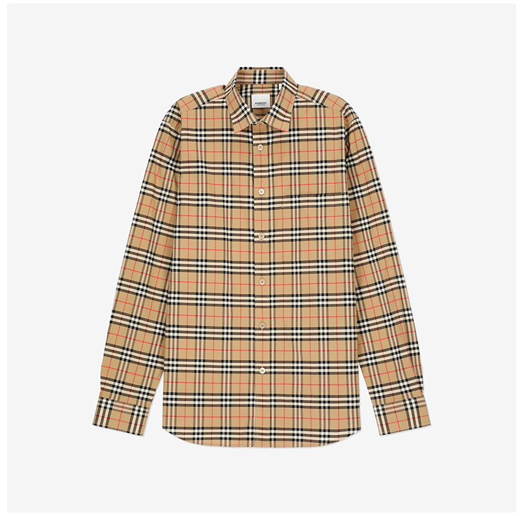 BURBERRY 博柏利 男士经典格纹长袖衬衫 BB1I2C007 1925.55元（需用券）