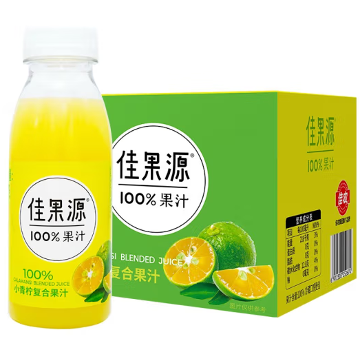 佳果源 100%小青柠汁复合果汁 280g*9瓶 ￥29.45
