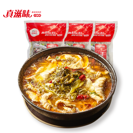 真滋味 预制菜 黑鱼片酸菜鱼 600g 19.38元（需买3件，需用券）