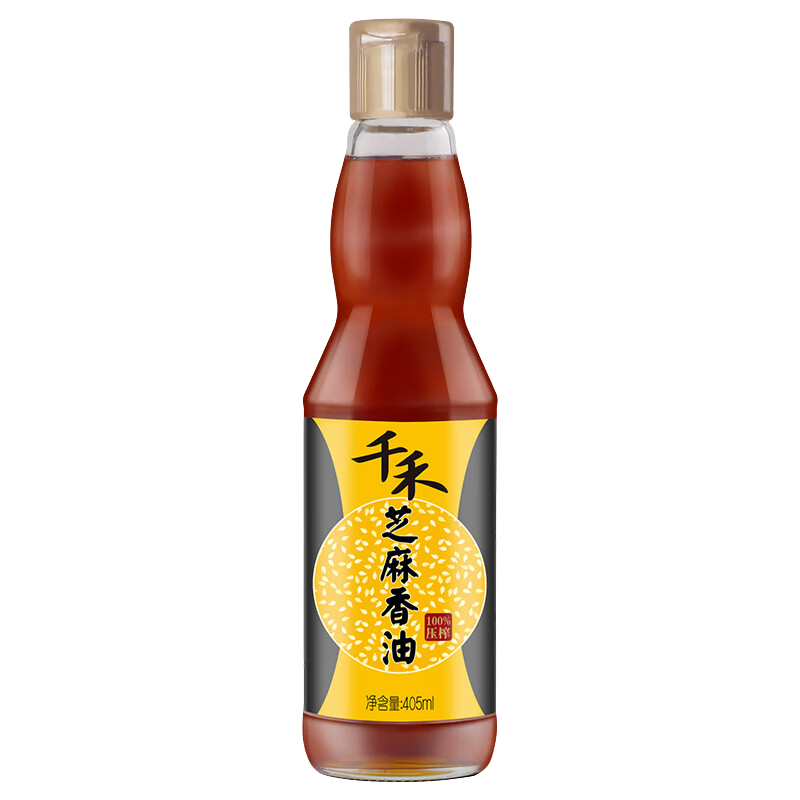 双11狂欢、plus会员: 千禾 芝麻香油 405mL*4件+凑单品 主商品50.4元包邮（合12.6