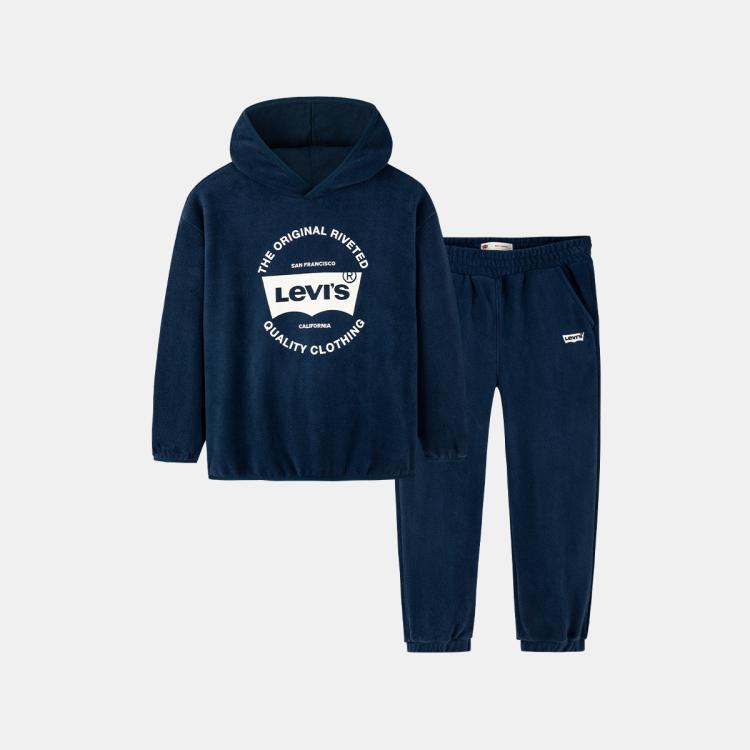 限尺码：Levi's 李维斯 儿童卫衣+卫裤2件套 159元