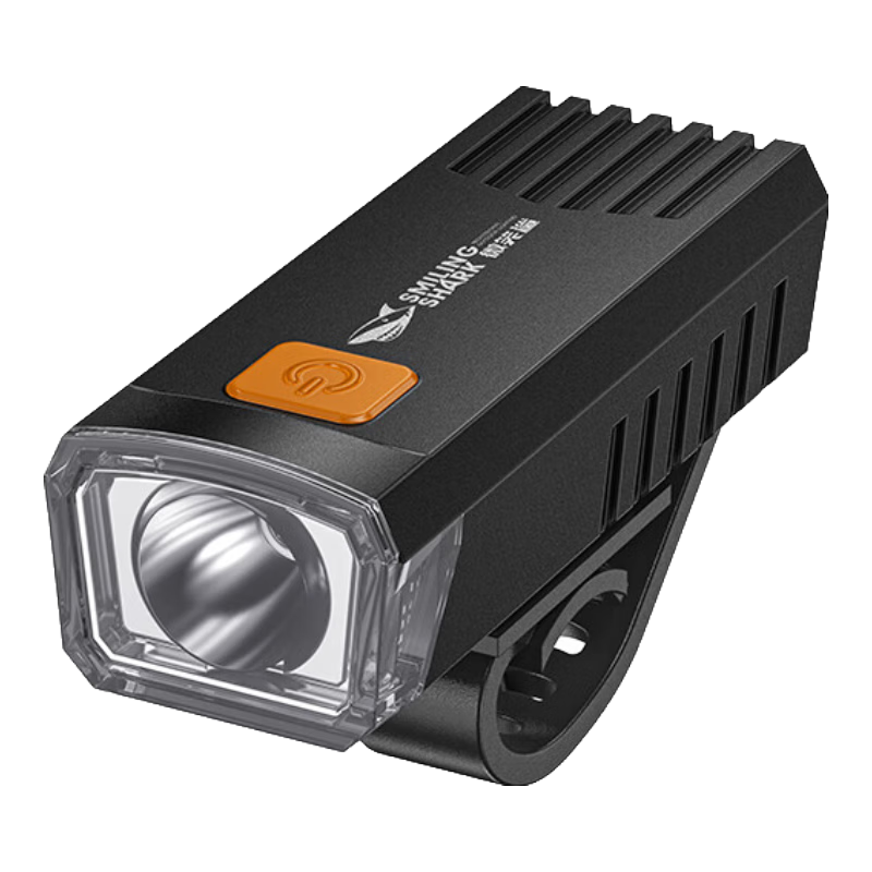 需换购：微笑鲨 骑行灯自行车夜骑前灯 强光防水手电筒 190度广角大泛光 一