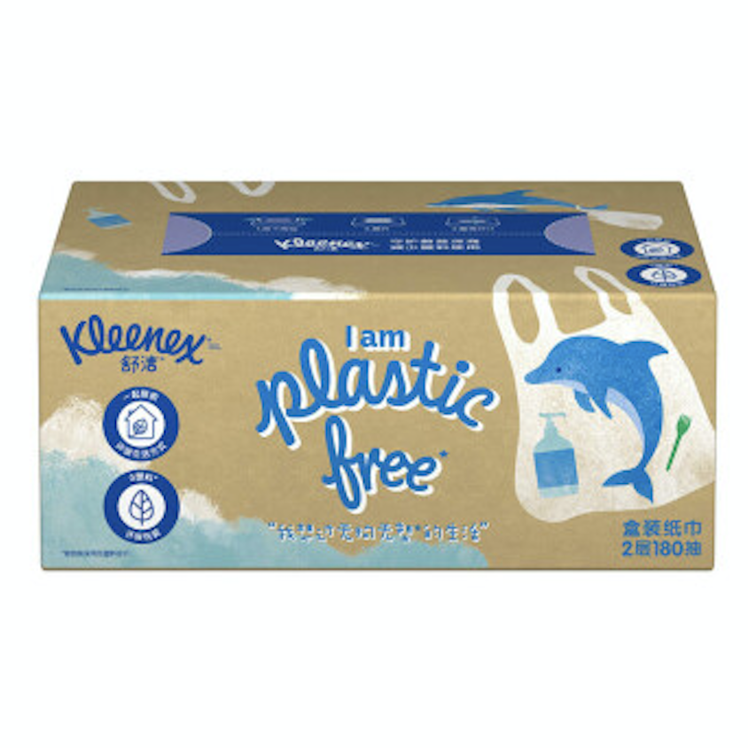 Kleenex 舒洁 海豚纸盒装纸巾1层180抽*6盒 无塑料更环保 49.9元