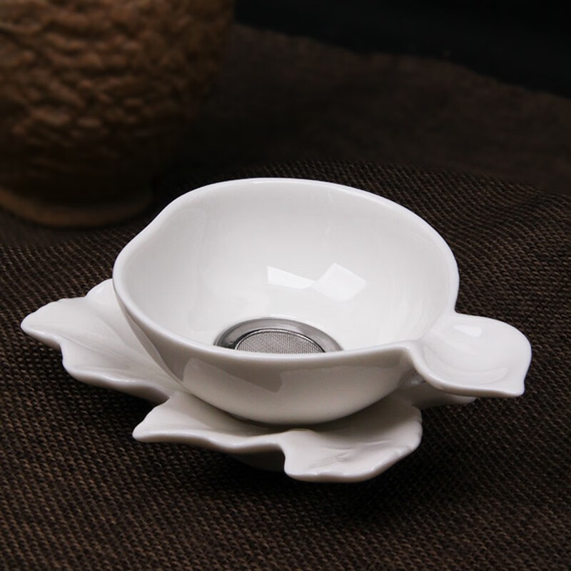 真迹 白瓷枫叶葫芦茶漏 18.16元（需用券）