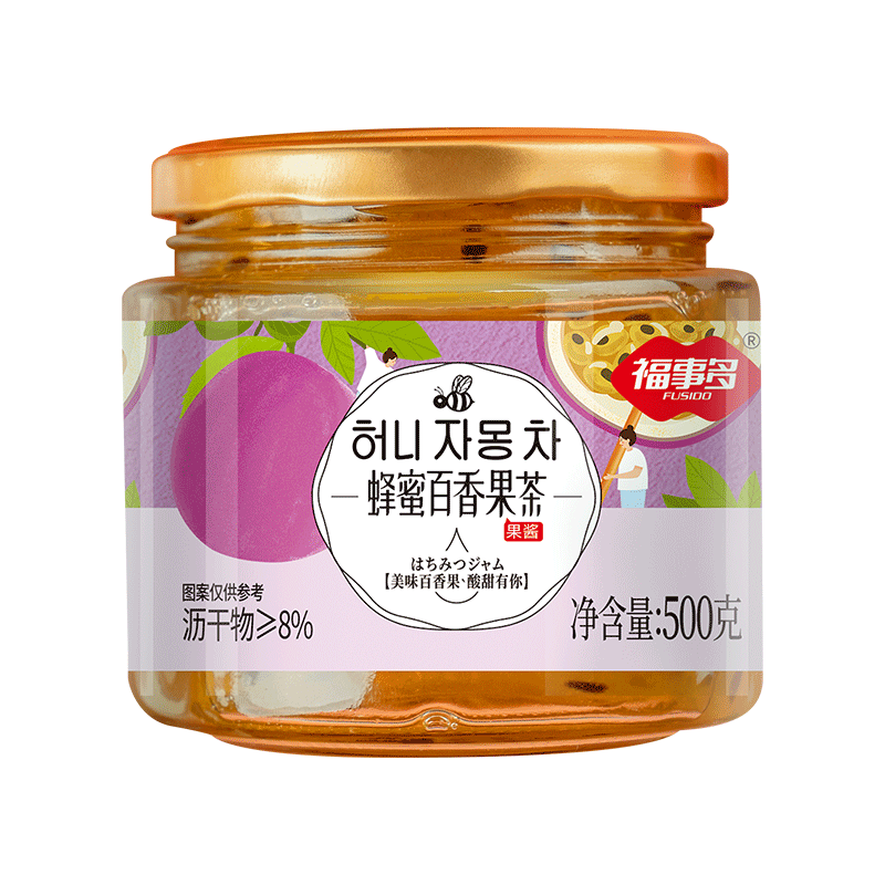 88VIP：FUSIDO 福事多 蜂蜜百香果茶 500g*1瓶 10.36元