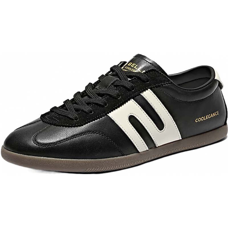 百丽 复古德训鞋 男士休闲板鞋 黑/白 42 (260mm) 459元