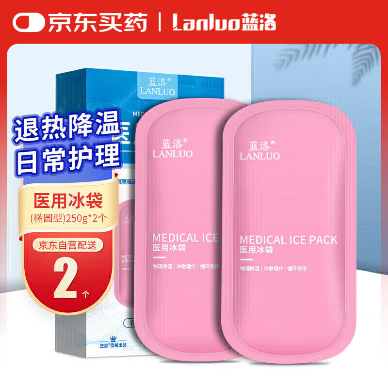 蓝洛 医用冰袋重复使用儿童退烧降温冷敷小冰袋拔牙双眼皮术后眼睛消肿冰