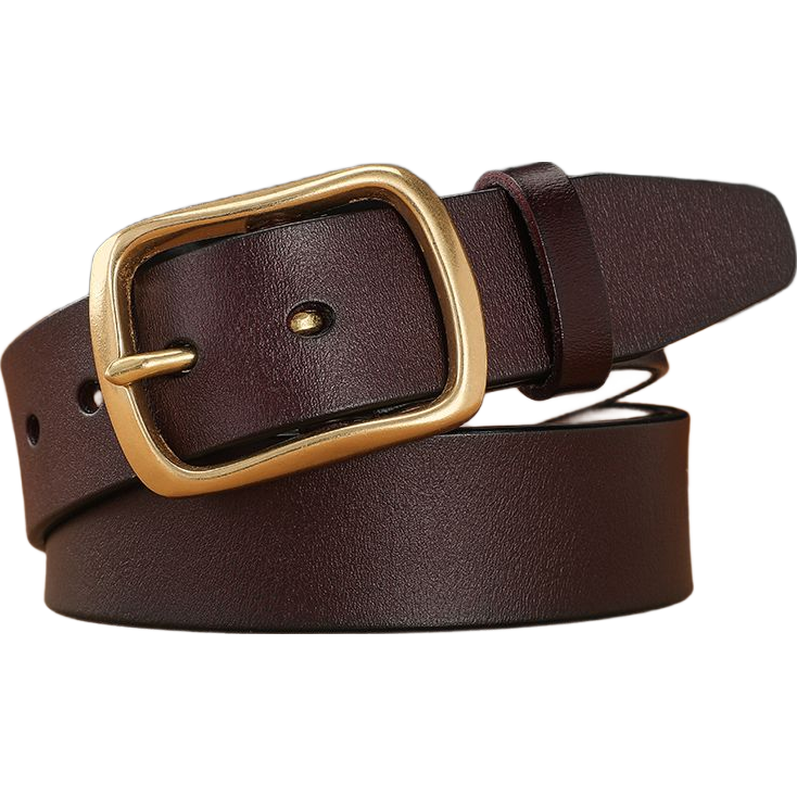 男士皮带裤腰带礼物商务简约针扣裤带中青年腰带扣头 【升级款】黑色-针