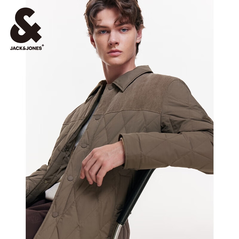 杰克琼斯 杰克·琼斯(JACK&JONES)男装衣服秋冬短款羽绒服男保暖外套合集 224323005棕灰色 153.1元(需用券)