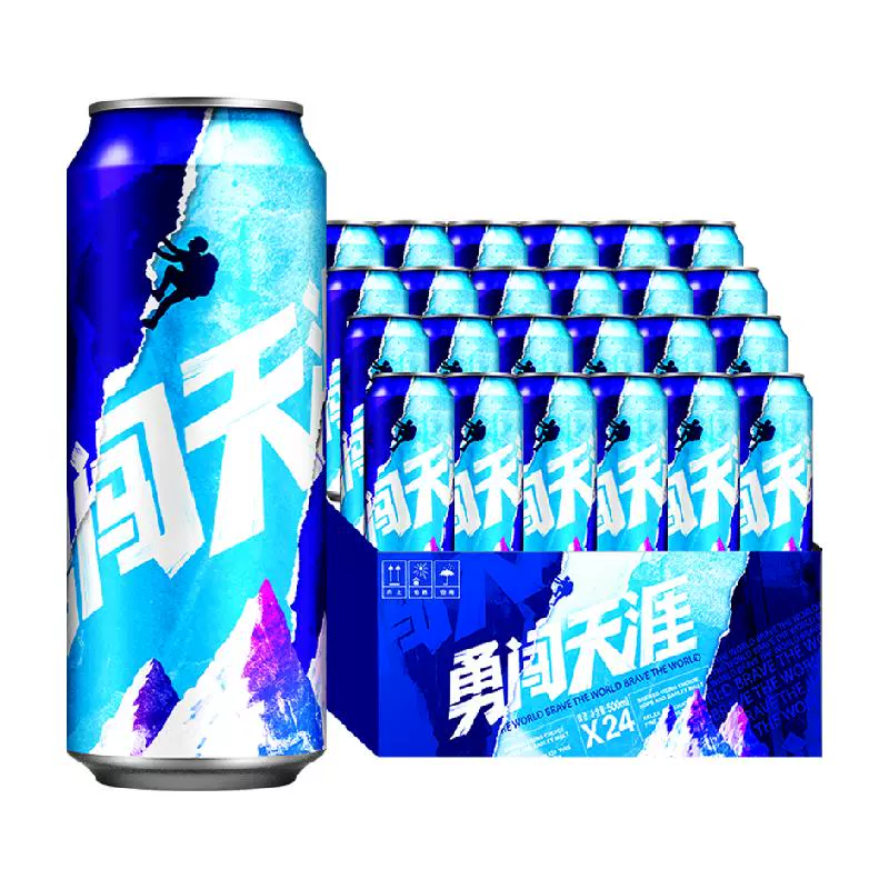 SNOWBEER 雪花 啤酒勇闯天涯8度500ML*24听新鲜拉格啤酒整箱 ￥75.9
