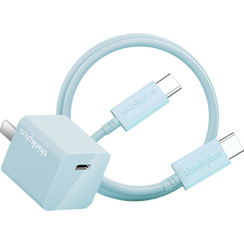 ThinkPlus联想 苹果15快充套装30W氮化镓 蓝 需免邮券 34.4元