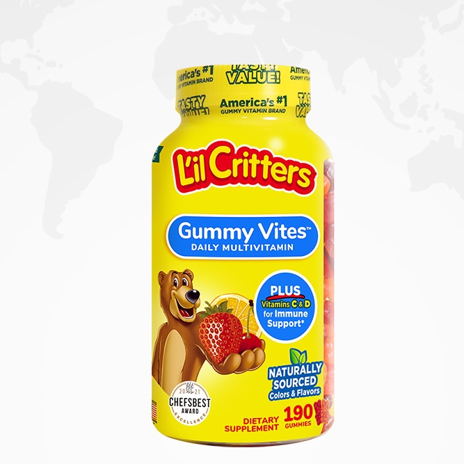 L'il Critters 儿童综合维生素小熊软糖 190粒 84.55元包税包邮