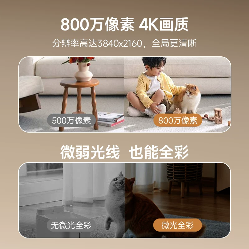 小米 智能摄像机4家用监控手机远程无线网络360全景室内摄像头C700 187.1元 - 美泡泡