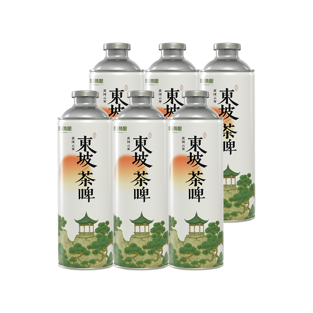 醇岛 精酿东坡茶啤1L*6罐整箱慢酿28天热卖款礼盒送礼京东自营宴请小酌 32.75