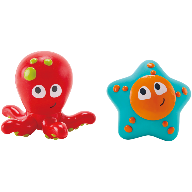 Hape 吸吸乐戏水玩偶组 章鱼海星宝宝生日礼物 E0213 23.9元