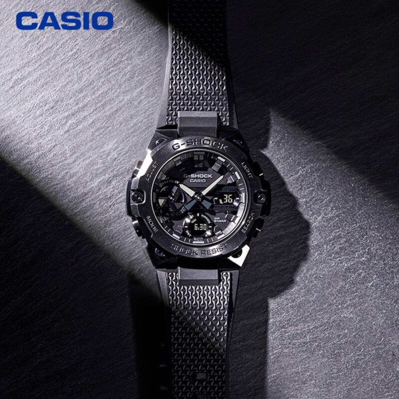 CASIO 卡西欧 G-SHOCK G-STEEL系列 49.6毫米太阳能腕表 GST-B400BB-1A 1868元（需领券）