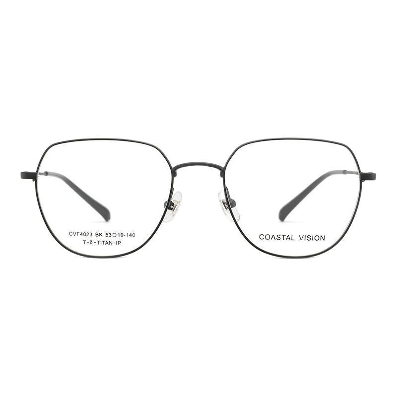 镜宴 &essilor 依视路 黑色钛金属眼镜框+钻晶A4系列 1.60折射率 非球面镜片 269