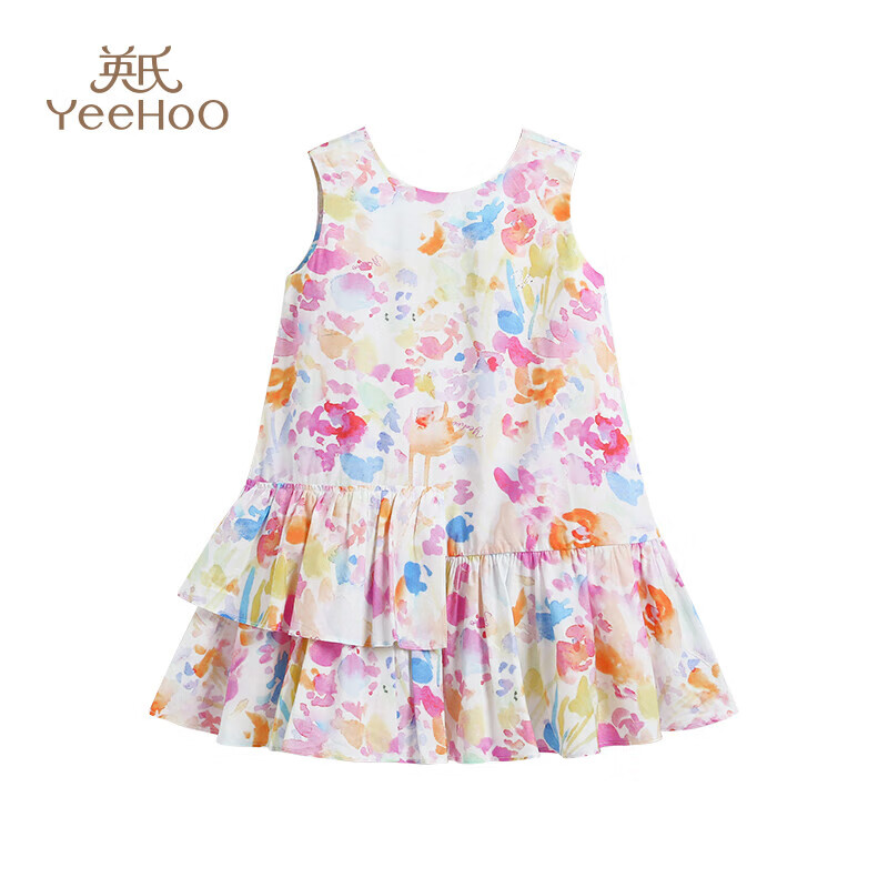 YeeHoO 英氏 女童沙滩风裙装 粉色 239元包邮（拍下立减）