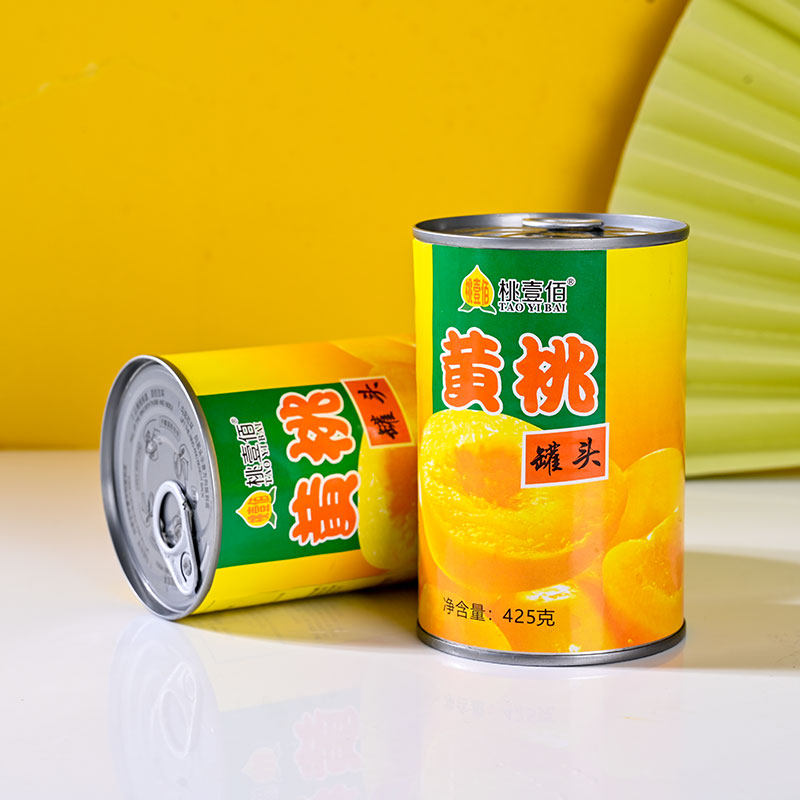 移动端：桃壹佰 黄桃罐头整箱12罐装*425克砀山特产正品新鲜糖水水果罐头烘