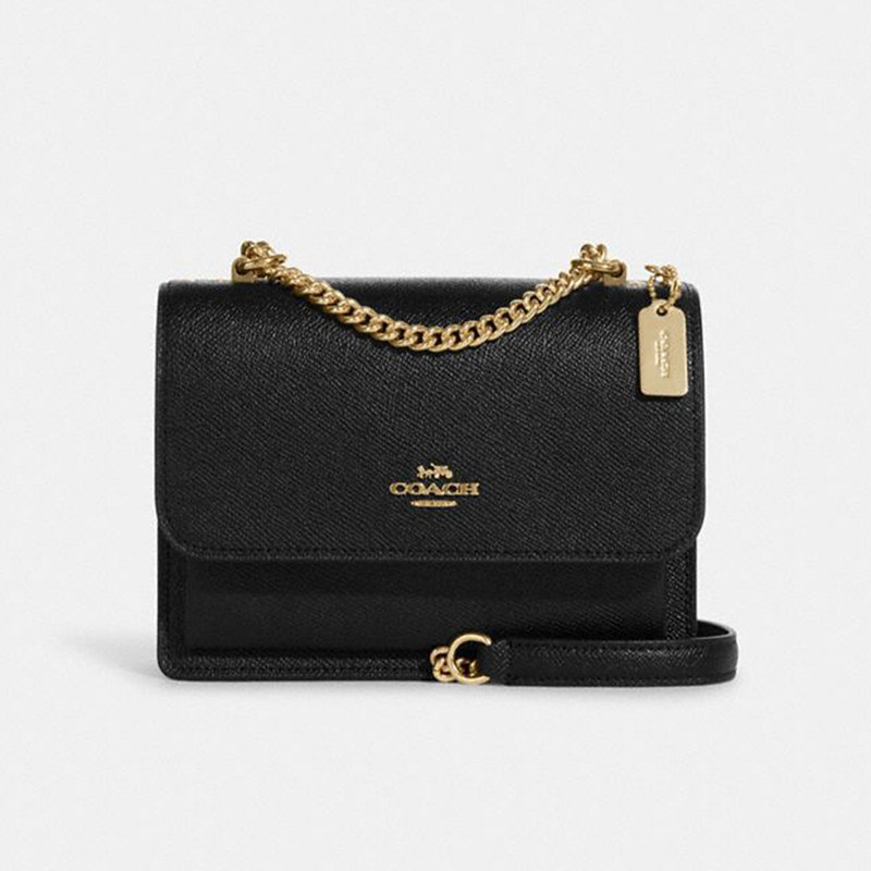 COACH Klare18翻盖链条肩带风琴单肩斜挎包迷你黑色 691.3元（需用券）