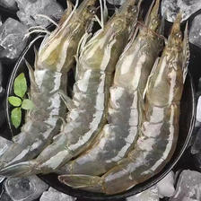 奇筝 厄瓜多尔白虾 盐冻大虾（4斤/盒40-50/条） 130.8元（需用券）