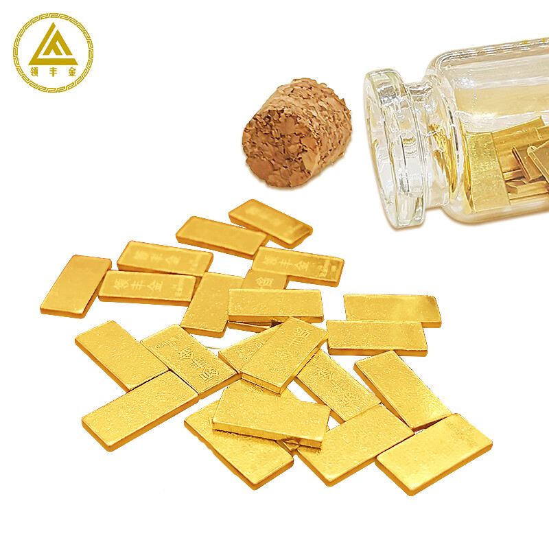 领丰金 LING FENG GOLD） Au9999黄金薄片金块真金黄金投资小金条1g 703元（需用券