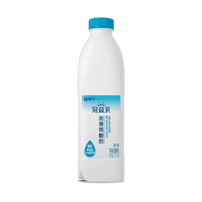 MENGNIU 蒙牛 冠益乳低温酸奶 风味发酵乳丝滑简酸奶1.08kg*4瓶 39.9元（需用券