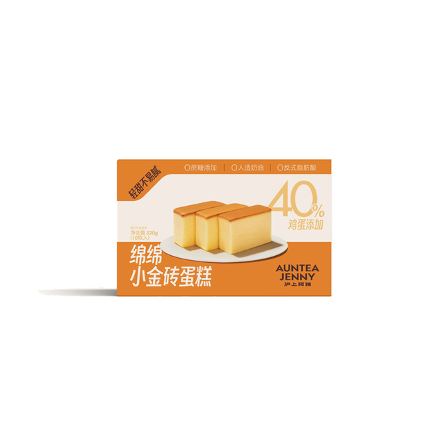 PLUS会员：AUNTEA JENNY 沪上阿姨 小金砖蛋糕 320g（32g*10个） 11.8元包邮（多重优