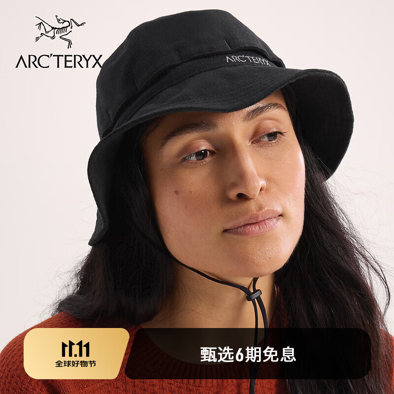 ARC'TERYX 始祖鸟 ARCTERYX始祖鸟 WOOL CRANBROOK HAT 男女同款 渔夫帽 BLACK/黑色 S-M 850