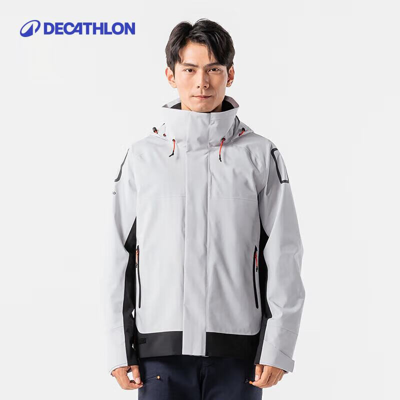 DECATHLON 迪卡侬 冲锋衣男女 硬壳防水防风衣户外登山服外套帆船 静谧黑 L 229